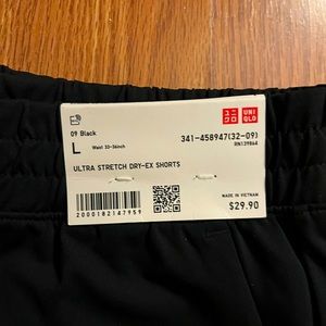 Uniqlo ultra stretch dry ex shorts  5” Inseam mens Large